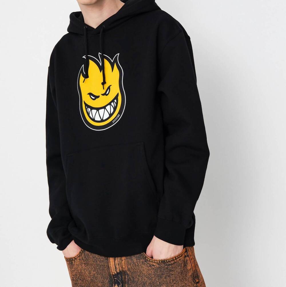 NEW SPITFIRE bighead pullover hoodie in black/ gold